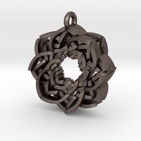 Small Layered Flower Necklace Pendant 3D Printing 10779