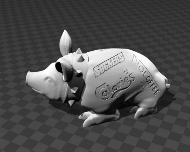 Funny Logo PIG 3D Print 107867 Funny Logo PIG 3D Print 107867