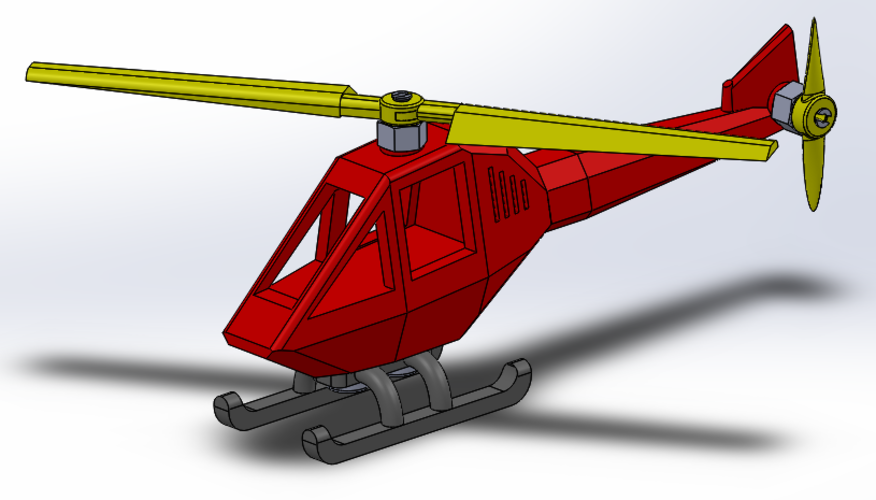 Helicopter puzzle 3D Print 108322