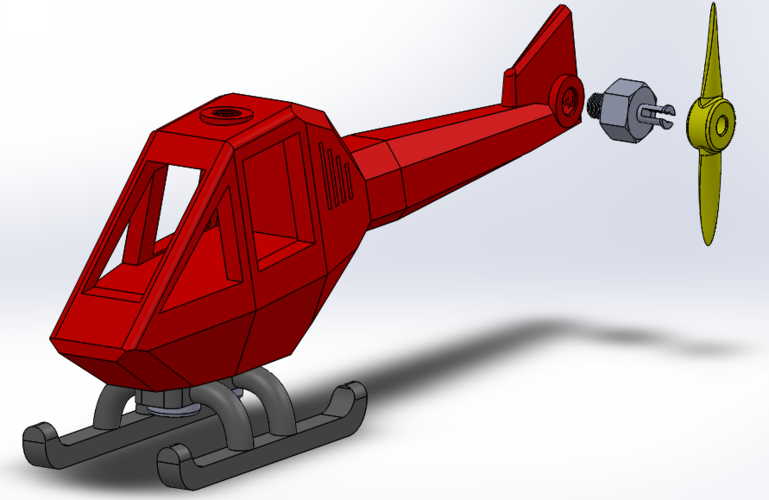 Helicopter puzzle 3D Print 108325