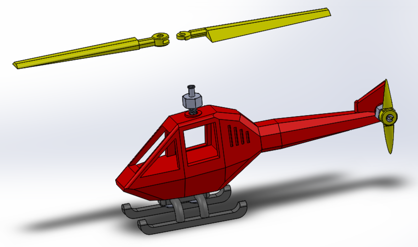 Helicopter puzzle 3D Print 108326