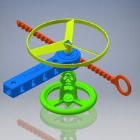 Small Propeller & Spinning Top Launcher 3D Printing 108358