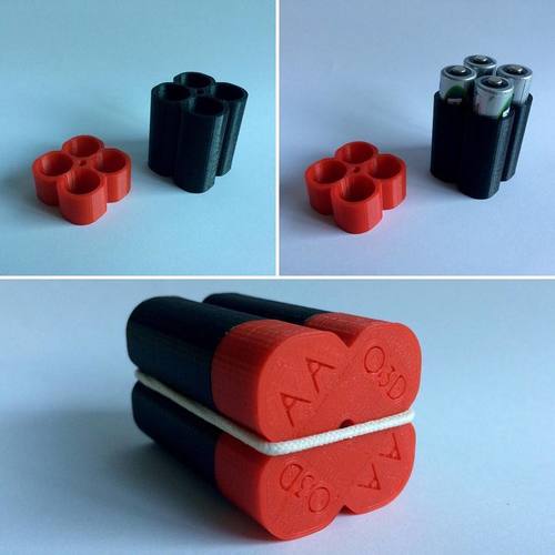 AA Battery Holder O3D 3D Print 108404