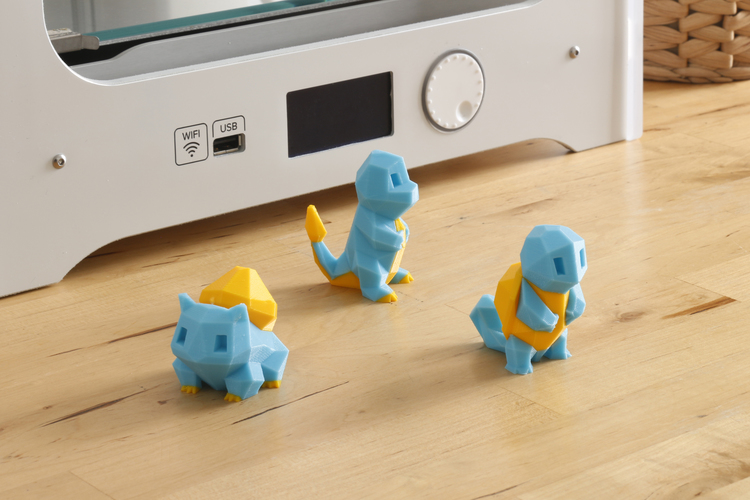 Low-Poly Squirtle - Multi and Dual Extrusion version 3D Print 108544