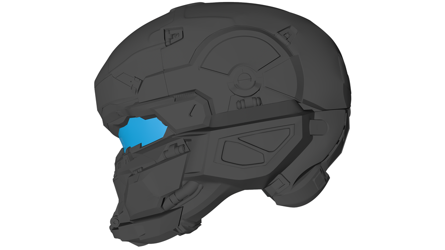 Halo 5 Hunter Helmet 3D Print 108759