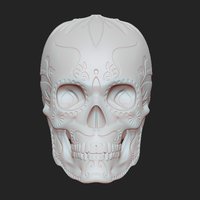 Small SUGAR SKULL (UPDATED) Added new file 12-1-16 3D Printing 108851