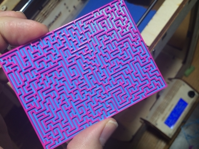 Random maze generator with base 3D Print 109097