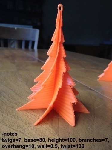 Christmas Tree with Branches- Customizer version 3D Print 109191