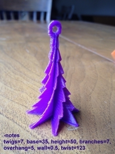 Christmas Tree with Branches- Customizer version 3D Print 109195