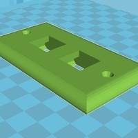 Small small as possible two Jack face plate 3D Printing 109215