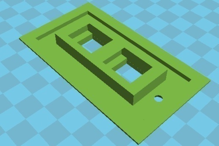 small as possible two Jack face plate 3D Print 109216