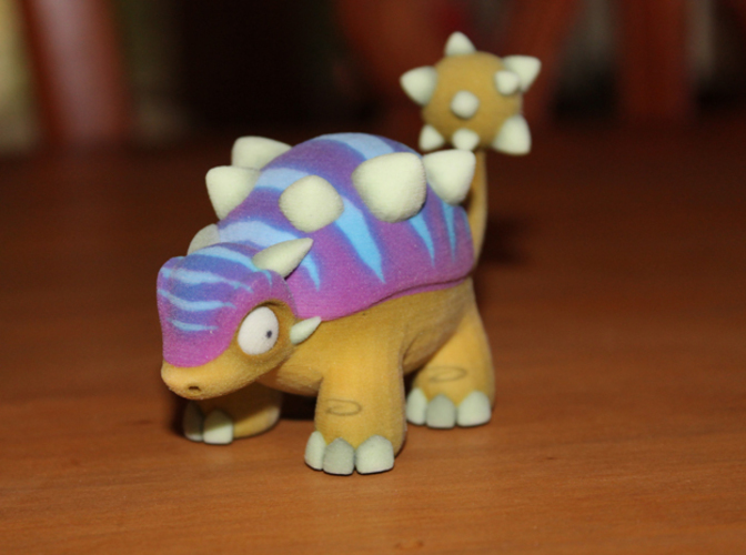 Two Dinosaurs without support 3D Print 10931