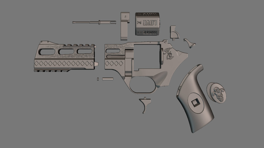 Harley Quinn Handgun - Suicide Squad 3D Print 109437