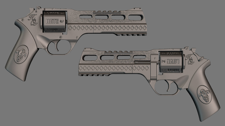 Harley Quinn Handgun - Suicide Squad 3D Print 109438