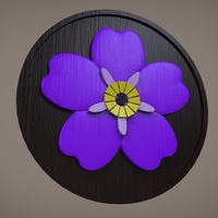 Small Forget Me Not Flower 3D Printing 110177