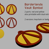 Small Borderlands Vault Symbol 3D Printing 110191