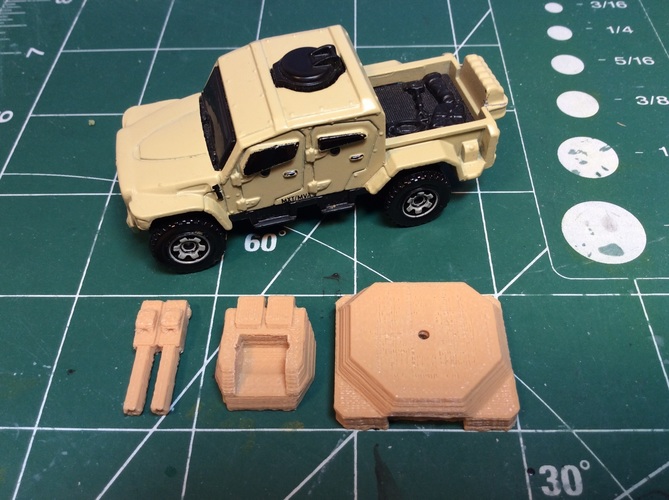 Gun turret for Matchbox toy truck  3D Print 110239