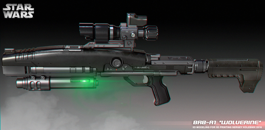 BR8-A1 Wolverine Blaster Rifle 3D Print 110309