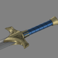 Small Jaune Arc's Sword "Crocea Mors" 3D Printing 110666