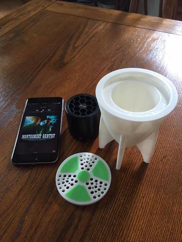 Bomb Shell Bluetooth Speaker Housing 3D Print 110806