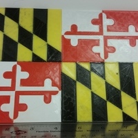 Small Maryland Flag Dual Extrusion 3D Printing 110860