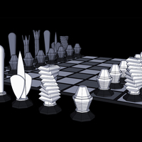 Small Chess Set 3 3D Printing 111626