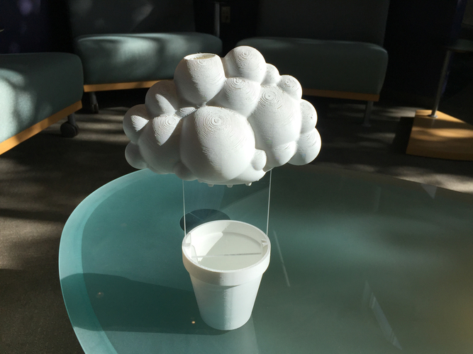 Rainy Cloud Planter 3D Print 112469