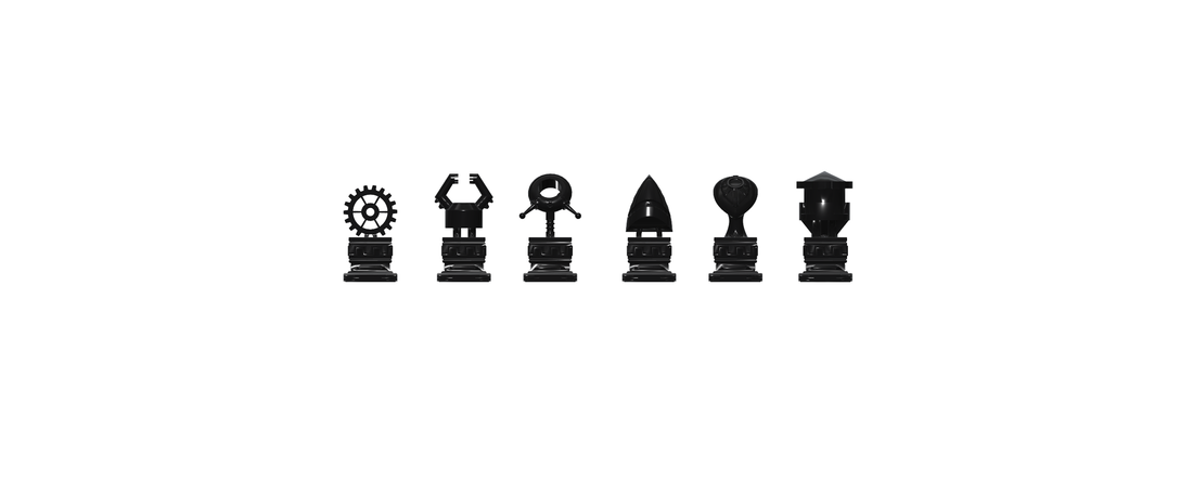 Chess set 9 - Robot Themed 3D Print 112737
