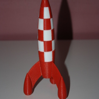 Small Tintin Rocket 3D Printing 112950
