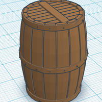 Small Wood Barrel 3D Printing 113123