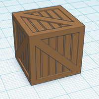 Small Wood Crate 3D Printing 113125
