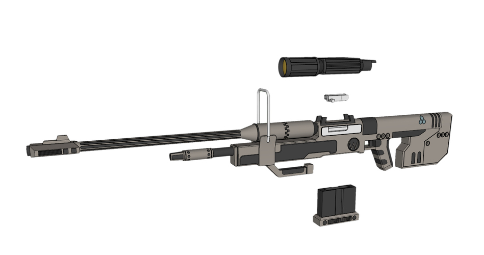 ​SRS 99 D Sniper Rifle (Halo)​ 3D Print 113179