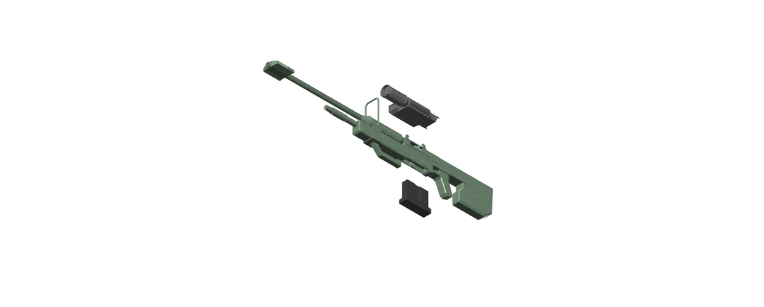 ​SRS 99 D Sniper Rifle (Halo)​ 3D Print 113193