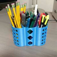 Small 3-section pencil holder 3D Printing 113196