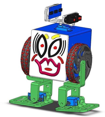 miniFloppyBot Face05 Wheels02 3D Print 113547