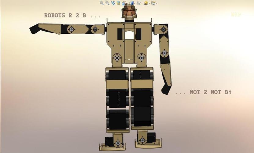 Slip-On Plastic Forearm for the RoboNova-1 BiPedal Robot 3D Print 113560