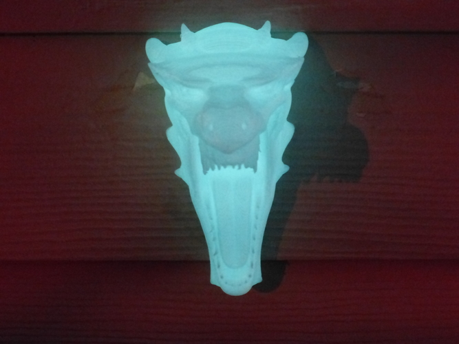 Dragon Head Doorbell Cover (GLOW IN THE DARK VERSION) 3D Print 113865