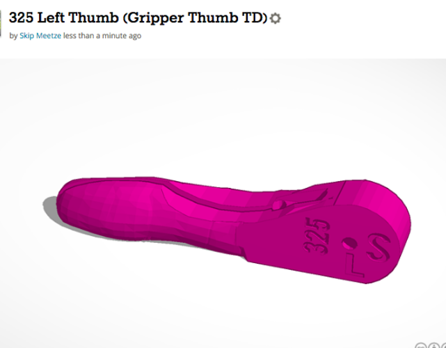 Gripper Thumb Terminal Device 3D Print 113886