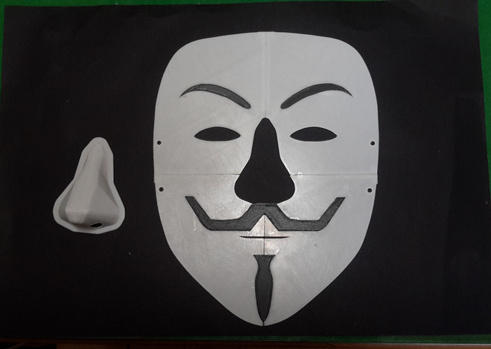 Simple Guy Fawkes Mask 3D Print 114066