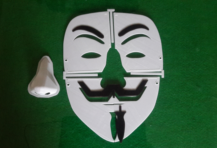 Simple Guy Fawkes Mask 3D Print 114067