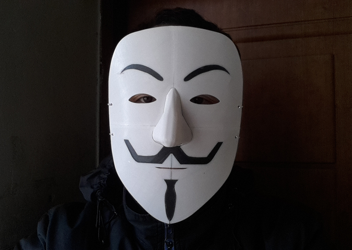 Simple Guy Fawkes Mask 3D Print 114069