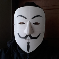 Small Simple Guy Fawkes Mask 3D Printing 114069