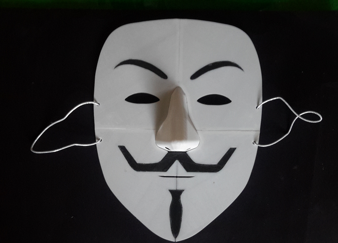 Simple Guy Fawkes Mask 3D Print 114070