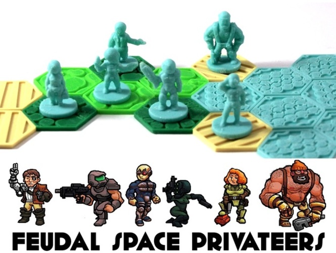 Pocket-Tactics Feudal Space Privateers 3D Print 1142