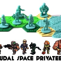 Small Pocket-Tactics Feudal Space Privateers 3D Printing 1142