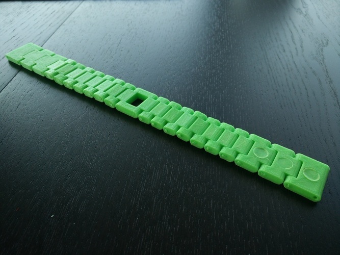 Watch-style link bracelet with magnetic closure 3D Print 114618