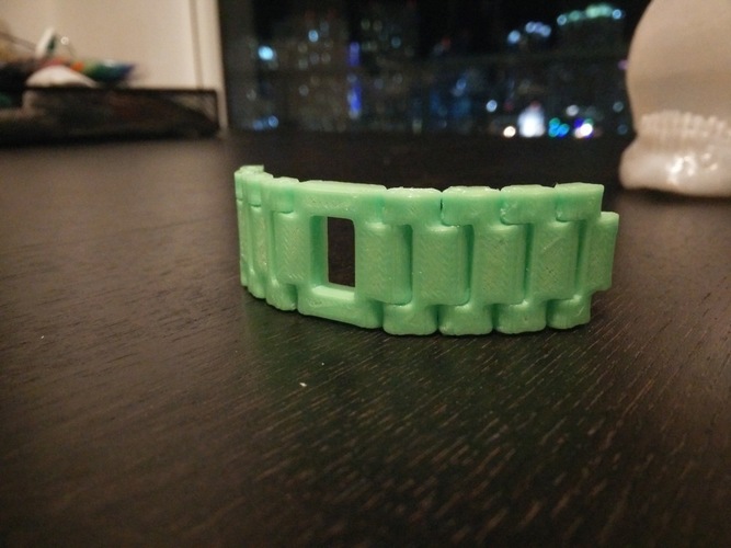 Watch-style link bracelet with magnetic closure 3D Print 114620