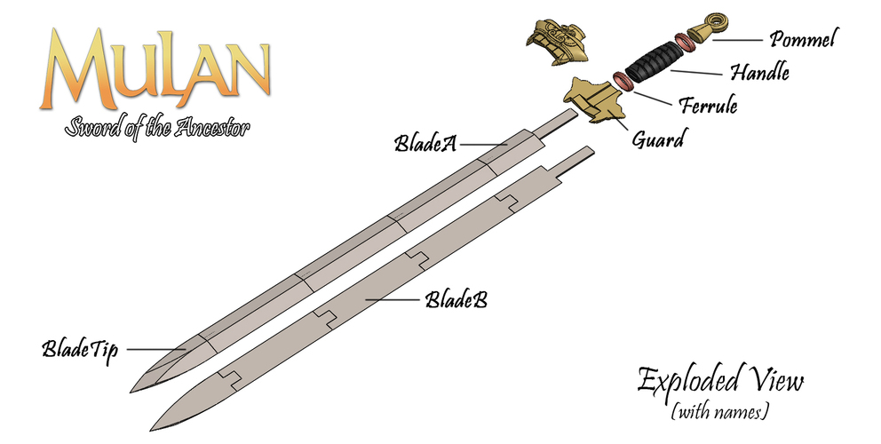 Mulan's Sword 3D Print 114805