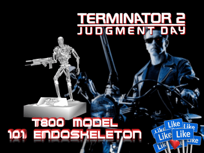 T800 Model 101 Endoskeleton - Terminator 2 3D Print 114937