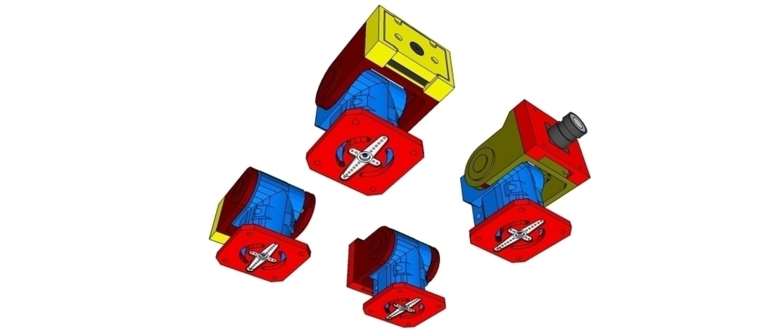 Super Ultra Compact Pan/Tilt Camera Mount - V2 3D Print 114954 Super Ultra Compact Pan/Tilt Camera Mount - V2 3D Print 114954